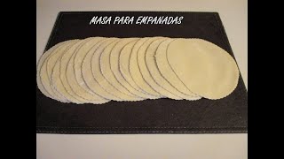 COMO HACER MASA PARA EMPANADAS RECETA FÁCIL [upl. by Iluj]