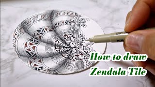 How to draw Zendala Tile [upl. by Zandt]