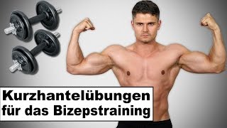 Bizepstraining zuhause  3 wichtige Kurzhantelübungen [upl. by Shulem]