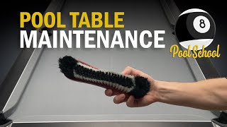 How To Maintain Your Pool Table  Pool School [upl. by Stace]