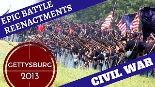 Epic Civil War Reenactment 10000 Reenactors  Gettysburg 2013 Picketts Charge [upl. by Alihs652]