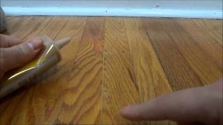 How To Fill In Gaps Between Hardwood Flooring With Wood Filler [upl. by Rucker]