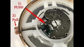 How to Remove Crown amp Stem from Quartz Movement Watch [upl. by Showker]