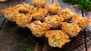 Filo Mini Quiches Filo Pies [upl. by Gwenny116]