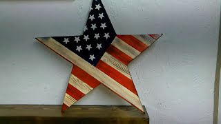 Rustic wooden star flag Projects that sell DIY Wood working ideas unique and interesting [upl. by Mascia]