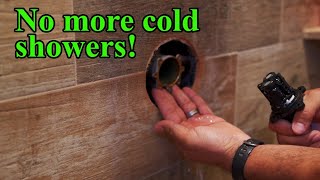 How to clean out shower valve to get hot water again  E35 S3 [upl. by Loss127]