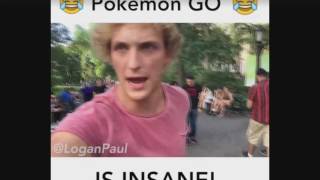 Pokémon Go  Logan Paul Dragonite Prank in a Central Park [upl. by Llertal867]