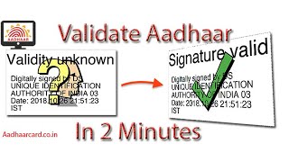 How to Validate Digital Signature on Aadhar Card Easily Hindi  Step by Step Procedure [upl. by Inttirb]