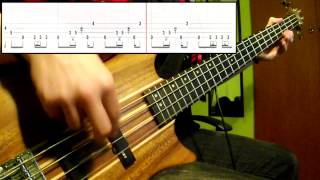 Rage Against The Machine  Killing In The Name Bass Cover Play Along Tabs In Video [upl. by Leciram634]