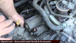 How to change or replace a starter motor 2001 2002 2003 2004 2005 Honda Civic replacement INSTALL [upl. by Denby693]