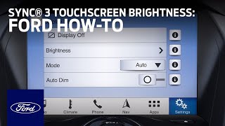 How to Adjust SYNC® 3 Touchscreen Brightness  Ford HowTo  Ford [upl. by Purcell]