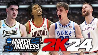 How to Play NCAA March Madness in NBA 2K24 [upl. by Ihsorih958]