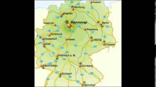 Germany Map with cities [upl. by Donelson]