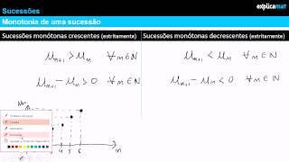 Sucessões Monótonas Crescentes Decrescentes [upl. by Erihppas579]