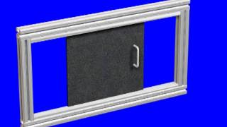 8020 How to Assemble TSlot Sliding Doors Using Lift Out Panels [upl. by Jehius409]