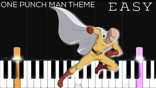 One Punch Man  Saitama’s Theme  EASY Piano Tutorial [upl. by Ilyse]