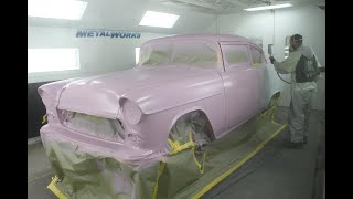 Part 32 of Metalworks 1955 Chevy ProTouring build 1st prime through 2nd prime body work [upl. by Elsie126]