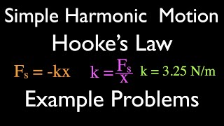 Simple Harmonic Motion 9 of 16 Hookes Law Example Problems [upl. by Wat]