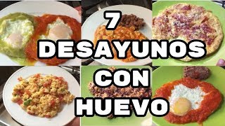 7 Desayunos con Huevo Desayunos Faciles y RapidosFABI CEA [upl. by Ahsrat]