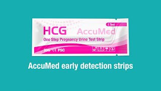 How to Use Pregnancy Strip Test for Early Testing  AccuMed HCG Pregnancy Test Strips [upl. by Vernor566]