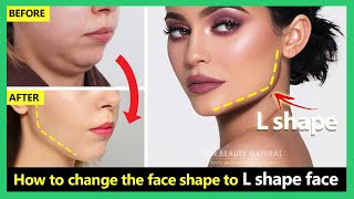 Get beautiful jawline How to change the face shape to L shape face  Chiseled jawline exercise [upl. by Shorter635]