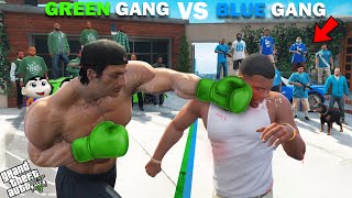 Shinchan Green Gang VS Franklin Blue Gang Fight Challenge In GTA 5 [upl. by Agna367]