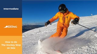 How to do The Hockey Stop on Skis WITH BONUS TIP [upl. by Llednahs]