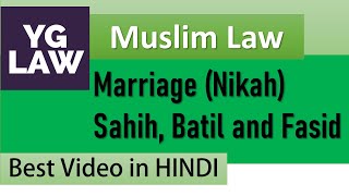 Marriage under Muslim Law  Family Law [upl. by Eidnarb]