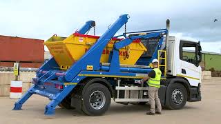 Scania Hyva Skip loader explained [upl. by Murton203]