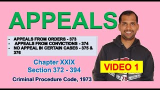 41 Appeal  Section 372  376  The Code of Criminal Procedure 1973 [upl. by Petras]