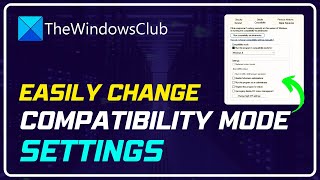 How to change Compatibility Mode settings in Windows 1110 [upl. by Alyekahs377]