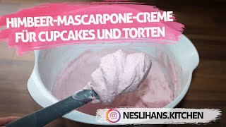 HimbeerMascarpone TortenfüllungRaspberry cupcake frostingFrambuazlı pasta kreması [upl. by Lledyr]