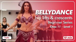 StepFlix Belly dance Level 1 Class 11 Hip Lifts amp Crescents [upl. by Kelsy930]