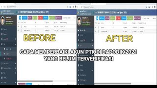 Cara Memperbaiki Akun PTK yang belum Terverifikasi di Aplikasi Dapodik 2021 [upl. by Zusman]