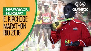 Eliud Kipchoge wins Mens Marathon  Rio 2016  Throwback Thursday [upl. by Enelahs]