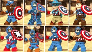 LEGO Marvel Super Heroes 2  All Captain America Characters [upl. by Oderfodog]