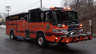 Village of Mamaroneck FD Engine 42 Engine 41 Car 2242 amp Utility 9 Responding [upl. by Eelorac]