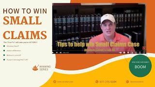 How to win a small claims court lawsuit [upl. by Ennayr]