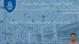 Składki na ubezpieczenia społeczne ubezpieczenia społeczne  wykład 4 [upl. by Berny276]