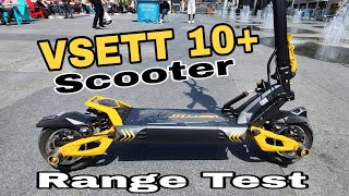 VSETT 10 Electric Scooter Range Test [upl. by Namijneb]