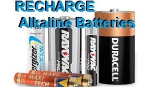 recharge Alkaline Batteries Duracell Energizer Rayovak AA AAA C D [upl. by Goddart]