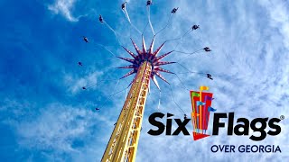 Six Flags Over Georgia HD Park Footage 2018 [upl. by Boulanger]