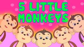 Five Little Monkeys Nursery Rhyme [upl. by Ittap]