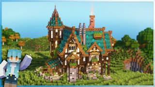 Minecraft How to build a Fantasy Medieval House 21 part 1 [upl. by Belle93]