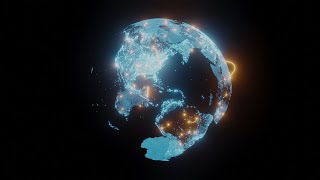 World Connection Animation Earth Spinning Globe Motion Graphics Loop [upl. by Acceb]