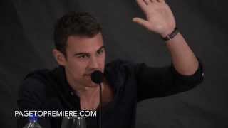 Theo James  Divergent Los Angeles Press Conference [upl. by Hevak]