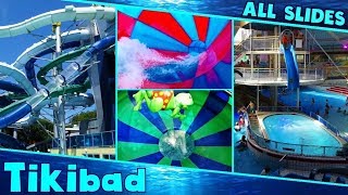 ALL AWESOME WATER SLIDES at Tikibad Duinrell Compilation [upl. by Annavas371]