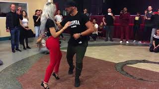 Sara Lopez amp Ivo Vieira dancing Kizomba at BachaaKizzz 1st Edition Stuttgart [upl. by Draillih]