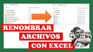 RENOMBRAR ARCHIVOS o carpetas de FORMA MASIVA con Excel  Curso de Excel Avanzado [upl. by Noeht]