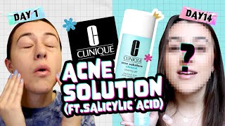 Honest Review 14 days WITH CLINIQUE Acne Solutions Clinical Clearing Gel [upl. by Nessej]